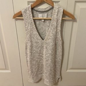 Brochu Walker Beige Knit V-Neck Tank Top
